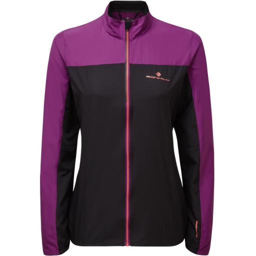 Ronhill Womens Stride Windspeed Running Jacket - Black / Grape