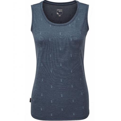 Sprayway Womens Thistle Vest Hiking & Travel Top - L Blue