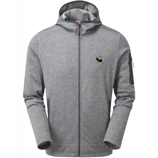 Sprayway Saul Mens Fleece Hoodie Jacket - Chrome Grey