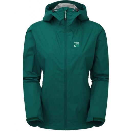 Sprayway Leja Womens Waterproof Lightweight Packable Hiking Jacket - Green