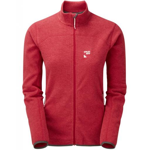 Sprayway Women's Berit Fleece Jacket Warm HIking Top - Red