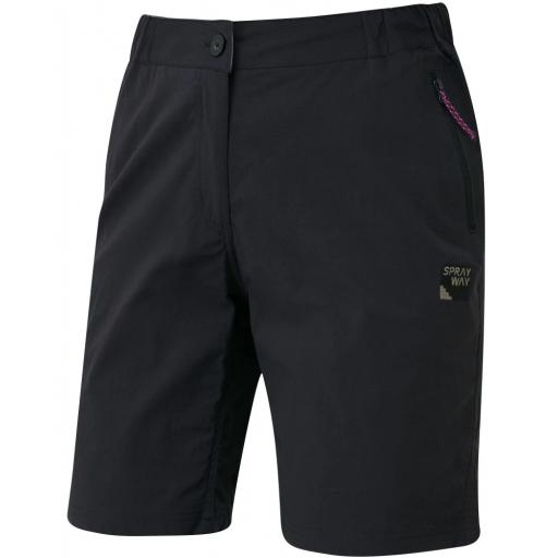 Sprayway Womens Escape Lightweight Hiking and Travel Shorts - Black