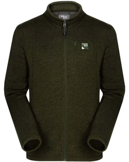 Sprayway Mens Minos Fleece Jacket Woodland Green Front View