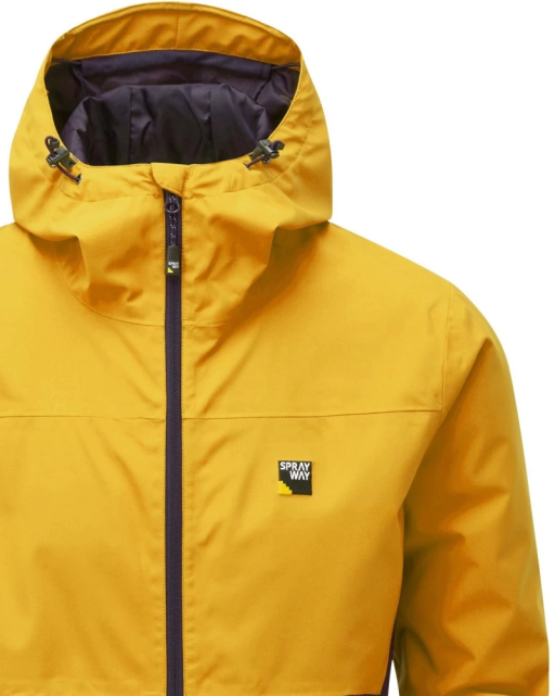 Sprayway Hergen Mens Waterproof Jacket Tugun Yellow Blazer Detail