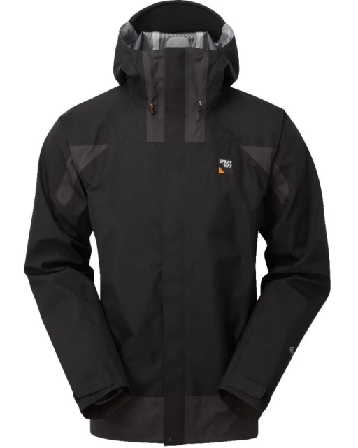 Sprayway Mens Torridon Waterproof Jacket Front Black Thunder