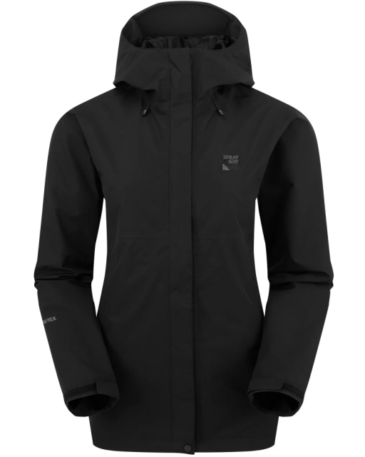 Sprayway ERA JACKET Womens Waterproof Coat Black Front