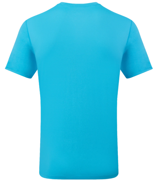 Ronhill Mens Core Short Sleeve T-Shirt Blue Cyan-Acid Lime_Rear