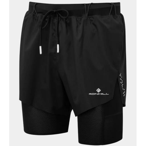 Ronhill Men's Tech Distance Twin Short Black