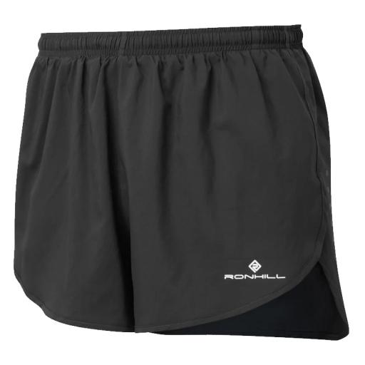 Ronhill Men's Core, Split Running Shorts, Racer Shorts - Black