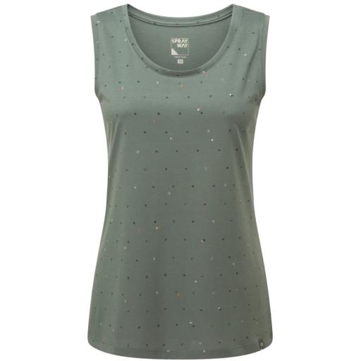 Sprayway Womens Dot Vest Hiking & Travel Top - Balsam Green