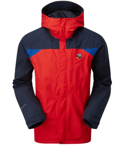 Sprayway Reaction Waterproof Jacket Long Racing Red Blazer Blue Yukon Blue Front_801.jpg