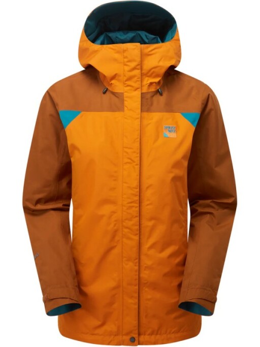 Sprayway Reaction Womens Jacket_Long_Squash_Cinnam Brown_Lagoon_Front_800.jpg