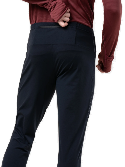 Ronhill Mens Core Heritage Trackster Black-Bright White Rear pocket W.png